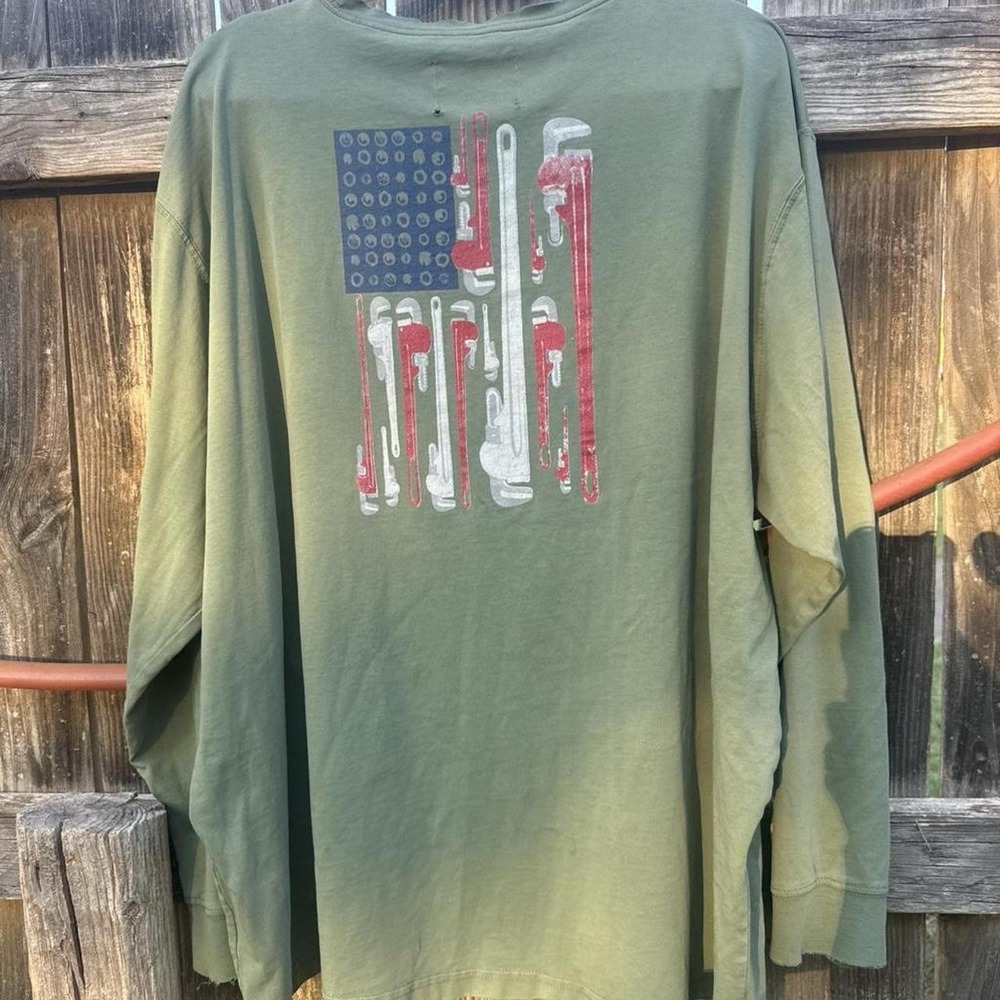 Wrangler Flame Resistant Long Sleeve American Flag Shirt Cotton Work Wear 3XL - Picture 2 of 7